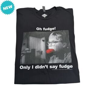 Wicked Graphic Tee Men's XL Black Oh Fudge Only I Didn't Say Fudge Short Sleeve